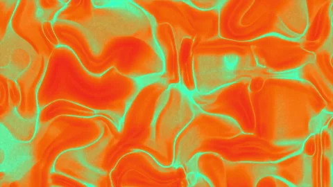 Abstract background with orange and green flowing liquid Stock Footage 290296146