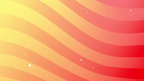 Abstract background with orange and yellow curved stripes and small white dots Stock Footage 293530166