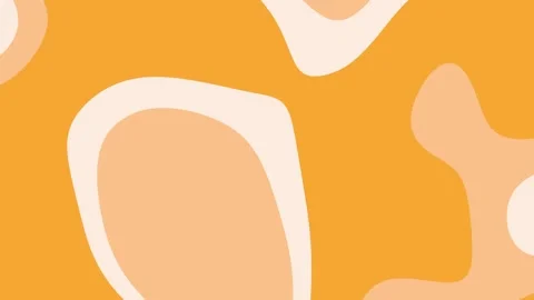 Abstract background with orange, beige, and offwhite swirling shapes Stock Footage 301200871