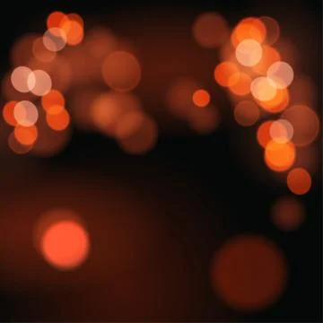 Abstract background with orange bokeh defocused lights Stock Illustration