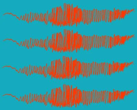 Abstract background orange brush stroke on blue backdrop Stock Illustration