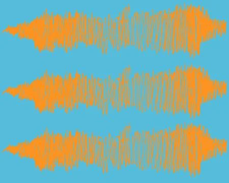 Abstract background orange brush stroke on blue backdrop Stock Illustration
