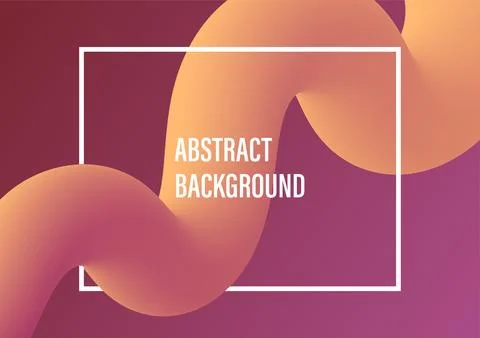 Abstract background with orange fluid gradient color Stock Illustration