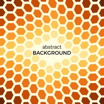 Abstract background with orange hexagons elements Stock Illustration