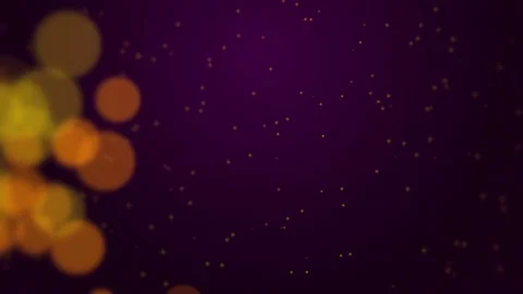 Abstract background - orange particles flying on the purple background.  Stock-Footage 70025281