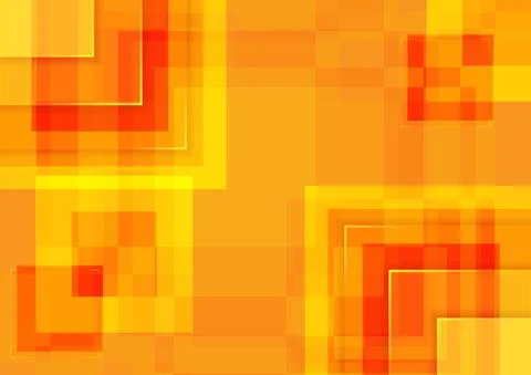 Abstract background. Orange pattern square shapes design. Modern vector illus Illustrazione stock
