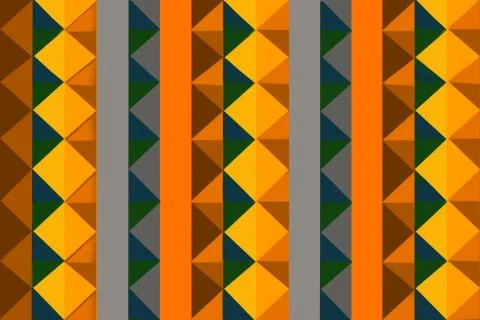 Abstract background orange retro geometric pattern Stock Illustration