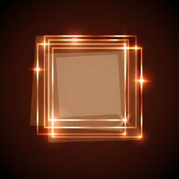 Abstract background with orange squares banner Illustrazione stock