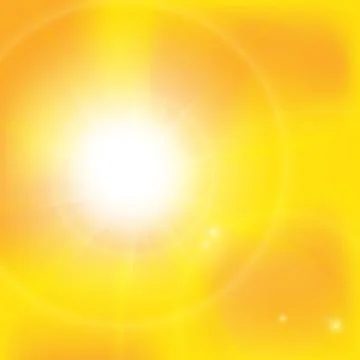 Abstract background with orange sun rays Stock Illustration