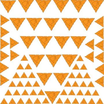 Abstract background with orange triangles pattern symbol ornament Stock Illustration
