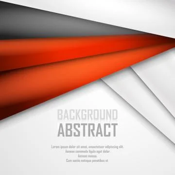 Abstract background of orange, white and black origami paper. Vector Stock Illustration