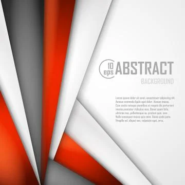 Abstract background of orange, white and black origami paper. Vector Stock Illustration