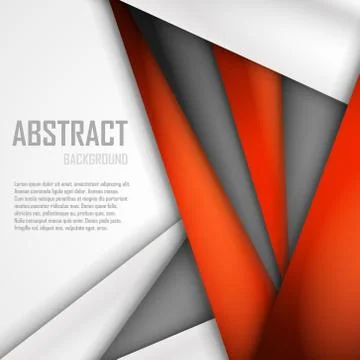 Abstract background of orange, white and black origami paper. Vector Stock Illustration