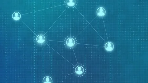 Abstract background of organized structure of people. social network, teamwork Vidéo 152596327