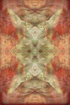 Abstract background with ornament in reddish ocre tones Stock Illustration