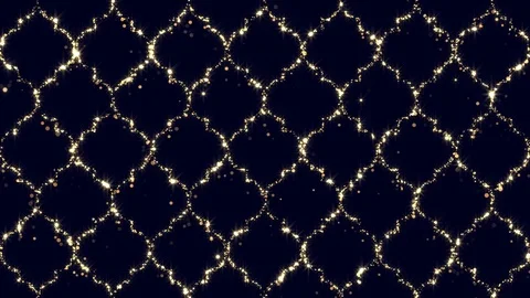Abstract background ornamental pattern of gold particles Video stock 107337235