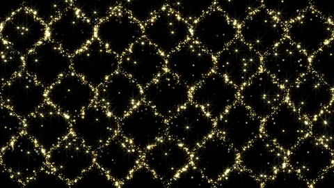 Abstract background ornamental pattern of gold particles Stock Footage 107337274