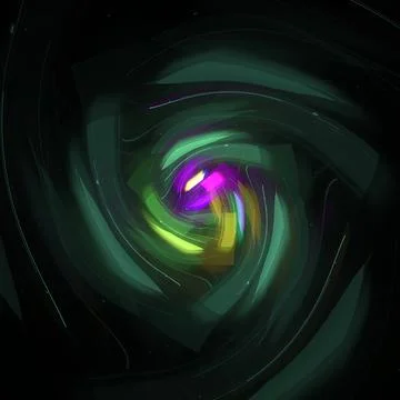 Abstract background, outer space illustration, eye of god, lens, color swirl. イラスト素材