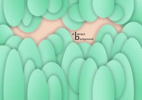 Abstract background, oval shape green vector illustration. Stock Illustration