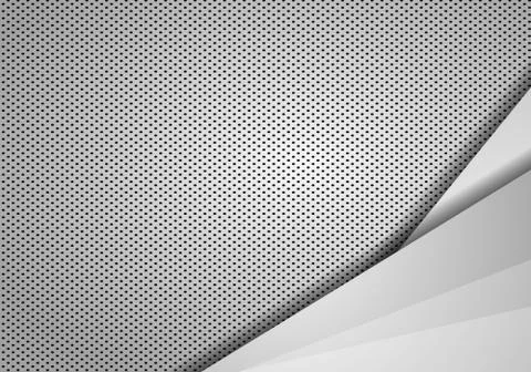 Abstract background overlap dimension grey vector. metallic modern white fram Stock Illustration