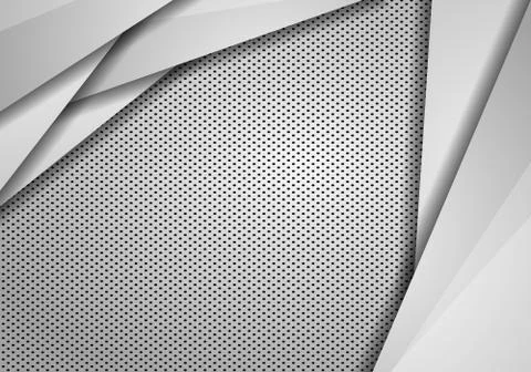 Abstract background overlap dimension grey vector. White Modern Technology De Stock Illustration