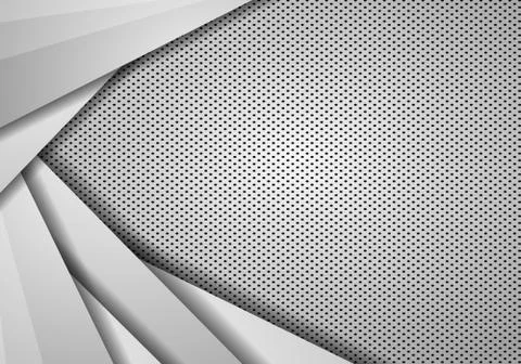 Abstract background overlap dimension grey vector. White Modern Technology De Stock Illustration