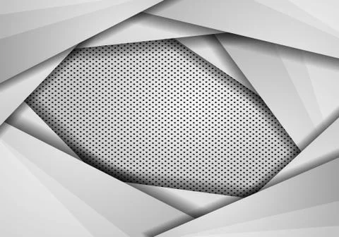 Abstract background overlap dimension grey vector. Leather Chrome Automotive  Stock Illustration