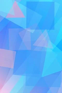 Abstract background of overlapping blue and lavender polygon shapes in a cl.. Stock Illustration