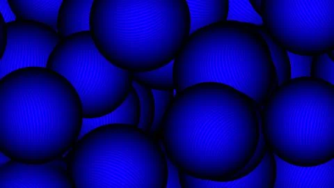 Abstract background of overlapping blue spheres with subtle lines Stock Illustration