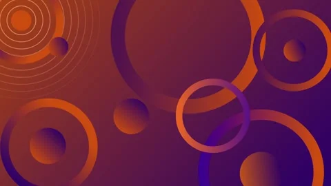 Abstract background with overlapping circles and glowing rings gradient col.. Stock Footage 336750356