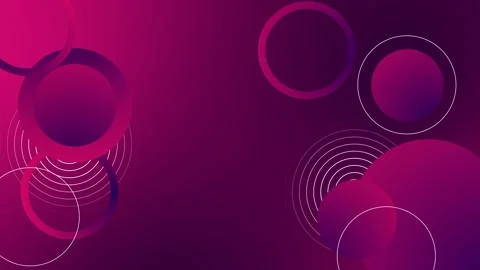 Abstract background with overlapping circles and thin line rings, modern ge.. 스톡 동영상 336872704