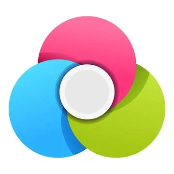 Abstract background with overlapping circles creating colorful pattern Illustrazione stock