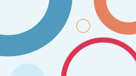 Abstract Background with Overlapping Colorful Circles in Pastel Hues Stock Footage 297015498