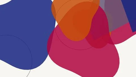 Abstract Background with Overlapping Colorful Organic Fluid Shapes in Blue .. Stock Illustration
