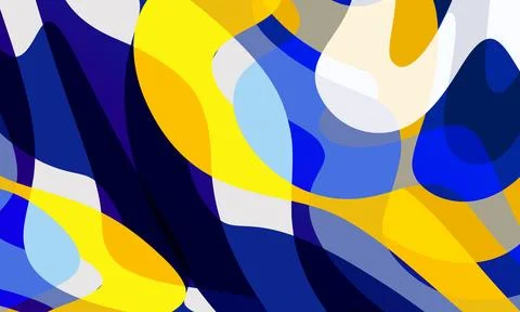 Abstract Background With Overlapping Colorful Shapes Illustration Design Stock Illustration