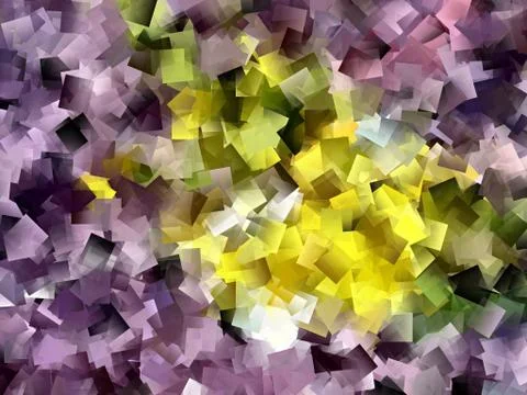 Abstract background with overlapping colourful squares Illustrazione stock