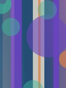 Abstract background with overlapping geometric circles and vertical stripes.. Stock Illustration