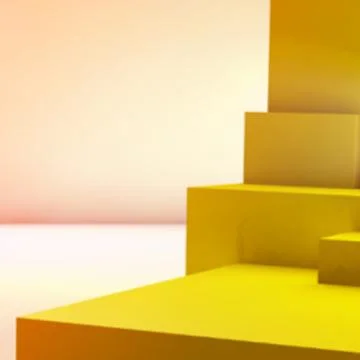 Abstract background with overlapping geometric cubes Stock Illustration