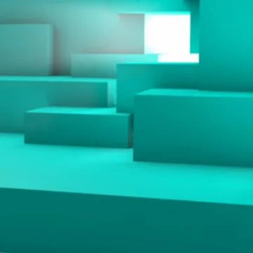 Abstract background with overlapping geometric cubes Stock Illustration