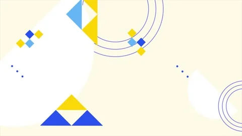 Abstract background with overlapping geometric elements and colorful gradient Stock Footage 293043584