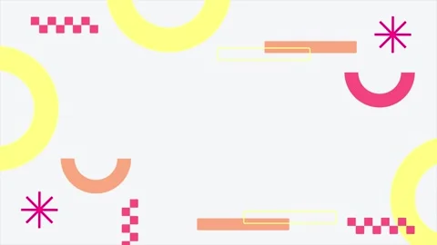 Abstract background with overlapping geometric elements and colorful shapes Stock Footage 293043703