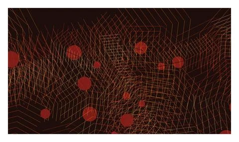 Abstract background of overlapping geometric shapes and vibrant color gradi.. Illustrazione stock