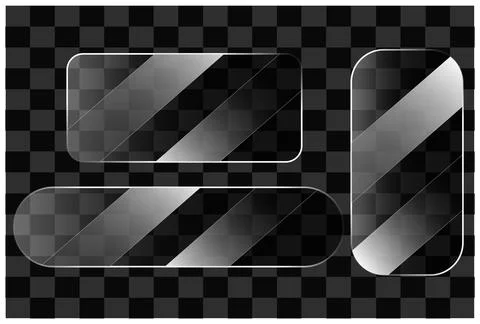 Abstract background with overlapping glassmorphism shapes and frosted glass.. Stock Illustration