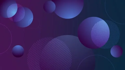 Abstract background with overlapping gradient spheres diagonal striped patt.. Stock Footage 337072322