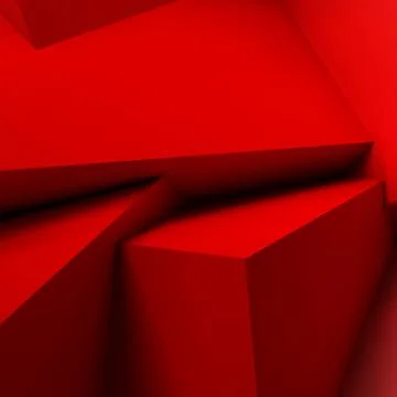 Abstract background with overlapping red cubes Illustrazione stock