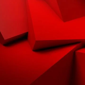 Abstract background with overlapping red cubes Illustrazione stock