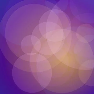 Abstract Background with Overlapping Transparent Circles in Purple and Warm.. Stock Illustration