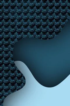 Abstract background of overlapping waves shapes Stock Illustration