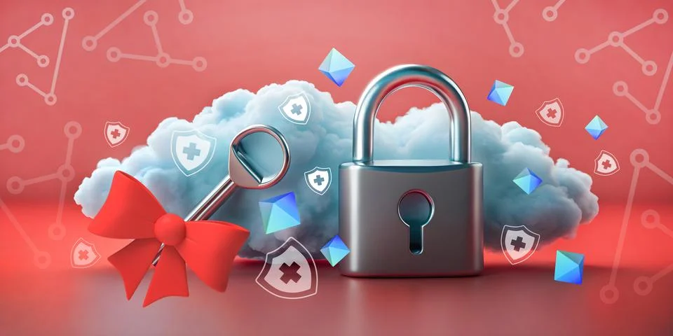 Abstract background. padlock and security to protect ideas and preserve data 스톡 일러스트