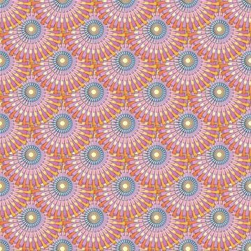Abstract Background with Painted Round Shapes. Seamless pattern Illustrazione stock